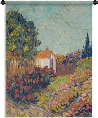 Produktbild von MuchoWow® Wandteppich Wandbehang Landschaft - Vincent van Gogh 60x80 cm Tapisserie Dekoration Wandtuch - Decke - Wandtücher - Wohne