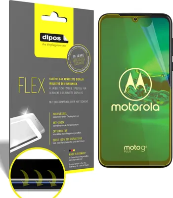 Produktbild von 3x Schutzfolie für Motorola Moto G8 Plus Folie, 100% Displayabdeckung, dipos Flex