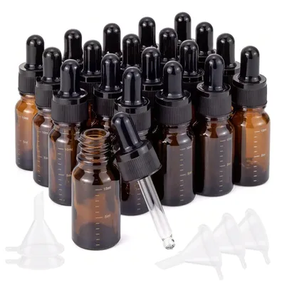 Image de 20 flacons en verre avec pipettes