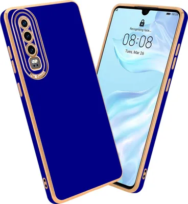 Zdjęcie produktu dla Etui Cadorabo do Huawei P30 pokrowiec ochronny w kolorze niebieskim etui na telefon komórkowy pokrowiec na aparat ochrona TPU