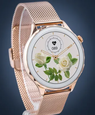 Image de Rubicon Montre intelligente pour femmes RNCF02-2 Or + bracelet rose