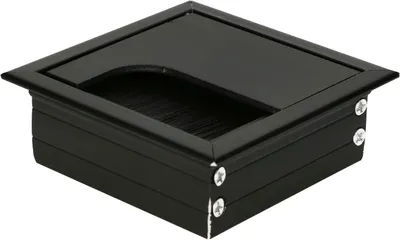 Produktbild von KOTARBAU® Aluminium Kabeldurchführung 80x80 mm für Möbel Schwarz Kabeldose Kabeldurchlass Eckig Eloxiert