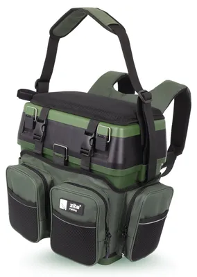 Produktbild von Multifunktionaler Angelrucksack mit Sitzfläche und Aufbewahrungsboxen
