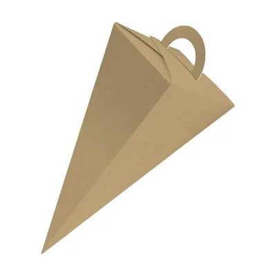 Produktbild von 10x itenga Geschenktüte Schultüte mit Griff 14 cm, Braun