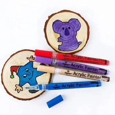 Immagine prodotto di Set di pennarelli acrilici, 4 pezzi, punta da 0,7 mm: resistenti all'acqua, ad asciugatura rapida, atossici, adatti per carta, tela, pietra, Vetroceramica, legno