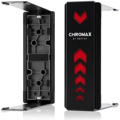 Produktbild von Noctua NA-HC3 chromax.black.swap, Montageset, Aluminium, Schwarz, NH-D15, NH-D15 SE-AM4, NH-D15S, 2 Stück(e), 245 mm