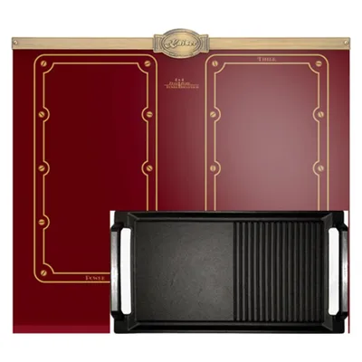 Produktbild von Induktions-Kochfeld Kaiser Empire KCT 6192 FI RotEm+Grillplatte, Einbau Induktionskochfeld 60 cm Bordeaux stoßfeste Glaskeramik