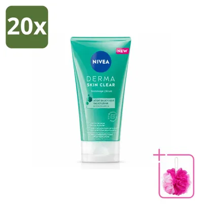 Productafbeelding van 20 x NIVEA DERMA Skin Clear gezichts scrub - tegen onzuiverheden - 150 ml - voordeelverpakking - 20 stuks