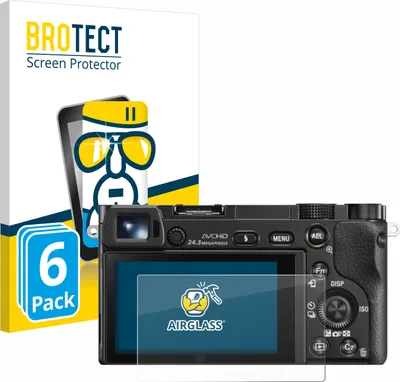 Produktbild von 6x BROTECT Schutzglas für Sony Alpha 5000 / 6000 / 6400 Schutzfolie Panzer Folie Glas Display Schutz klar