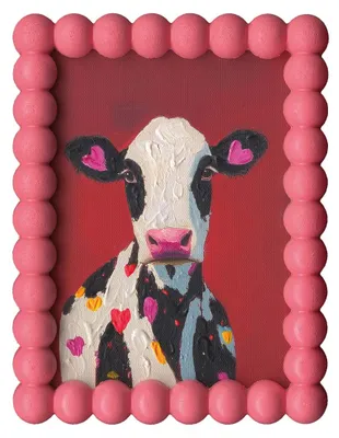 Produktbild von ArtUniverse Leinwandbild Pink Cow 15 x 20 cm