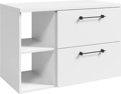 Produktbild von Waschtischunterschrank Muro 90 cm - Weiß - mit Waschtisch und Stauraum