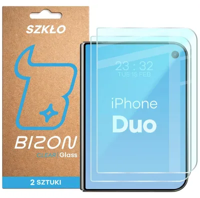 Produktbild von Gehärtetes Glas für iPhone Duo, Bizon Glass Clear Duo, 2 Stück
