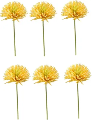 Produktbild von 6er Set künstliche Chrysanthemen gelb H. 58cm Emerald Kunstblumen WA
