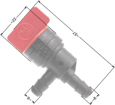 Obrázek produktu pro Palivový ventil B&S 1/4" / 90' / náhrada průtoku 494769 698181 NZ619