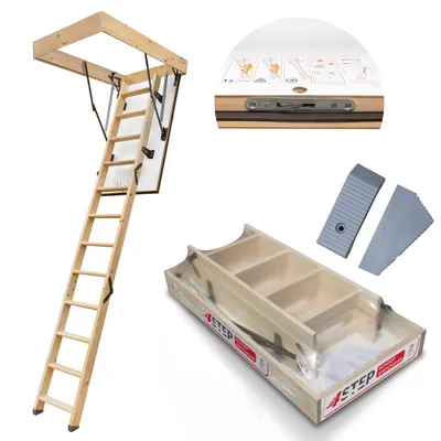 Produktbild von 4Step Bodentreppe Gedämmt GREENLINE Dachbodentreppe 120x80 cm 35mm 1,2W/m2K