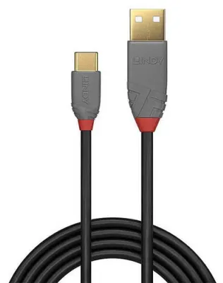 Imagen del producto de Lindy 36887 Lindy USB 2.0 Kabel Typ A/C Anthra Line M/M 2m