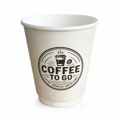 Produktbild von RyanPack Doppelwandige Pappbecher 240 ml – To Go Kaffeebecher – 500 Stück Karton