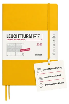 Productafbeelding van LEUCHTTURM1917 Wekelijks planner 2027, notitieboek (B5) - Duits, zonnebloemprint, 254 x 17 cm