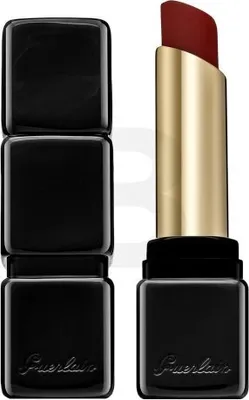 A lipstick product with its cap off, showing the lipstick bullet.
