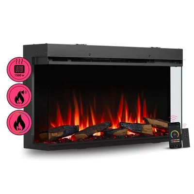Immagine prodotto di Camino elettrico BALDERIA Athena smart 36 - Camino da incasso - Nero