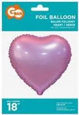 Immagine prodotto di Palloncino in foil a forma di cuore rosa opaco 45cm (Party - Palloncini)