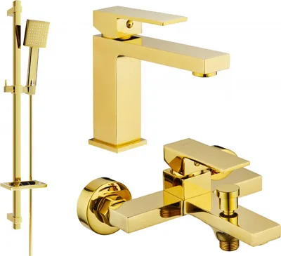 Produktbild von Mexen Uno DQ45 Badewannenset, Gold - 71403DQ45-50