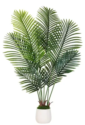 Produktbild von Künstliche Palme - Arekapalme im Topf - 120 cm - Polyester - Für den Innenbereich - Bodenpflanze - Wohndekoration