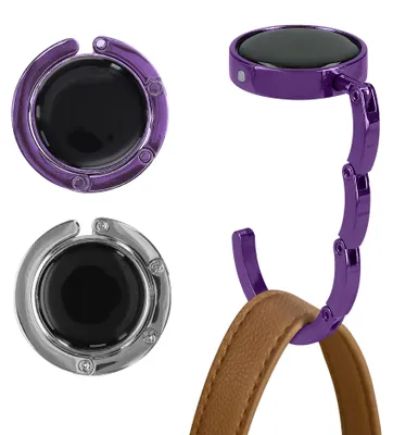 Produktbild von kwmobile Taschenhalter für Tisch - 2x Handtaschenhalter für Tisch - Taschenhaken faltbar - Taschen Aufhänger - Taschen Halter Haken - Tischhaken Set