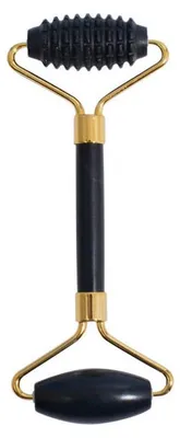 Produktbild von Venoc – schwarzer Jade-Roller für die Gesichtsmassage