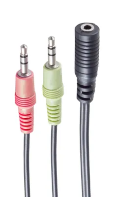 Produktbild von shiverpeaks BASIC-S Headset Y-Adapter 3,5 mm Klinke schwarz