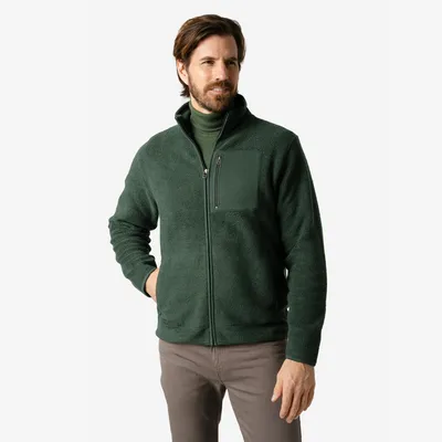 Produktbild von Herren-Fleece-Jacke „Senna“ in Dark Green von Living Crafts