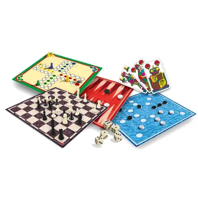 Produktbild von Spielesammlung: 150 Gesellschaftsspiele in einer Schachtel (33 x 23 x 3,5 cm)