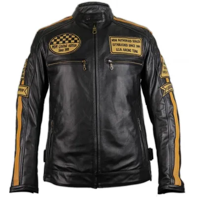 Produktbild von Motorrad Lederjacke im Antik Retro stil Bikerjacke Motorradjacke Chopper Racing(4XL)