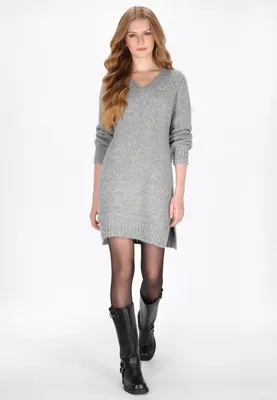Image de Robe pour femme SAPORTA - gris chiné, taille XS/S
