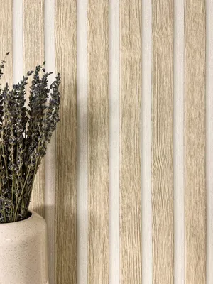 Produktbild von NEWROOM Tapete Barcley Nature Light Beige Vliestapete - Skandinavisch Paneele Lamelle  Germany