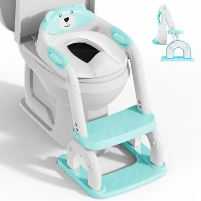 Produktbild von Kinder-Toilettentrainer, verstellbarer Toilettensitz mit Tritt, 2 in 1, für Kleinkinder