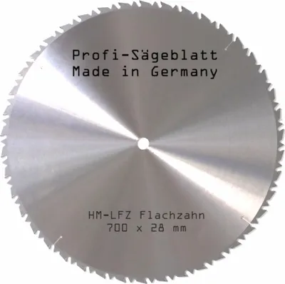 Produktbild von HM Sägeblatt 700 x 28 mm mit Reduzierring 30 auf 28 mm LFZ Flach-Zahn Hartmetall Widea für Brennholz Hartholz Kreissägeblatt für Wippsäge und Brennholzsäge 700mm