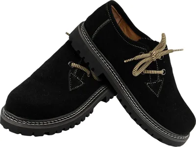 Produktbild von Kinder Jungen Mädchen Haferlschuhe Trachtenschuhe wildleder, Farbe:Schwarz, Größe:40