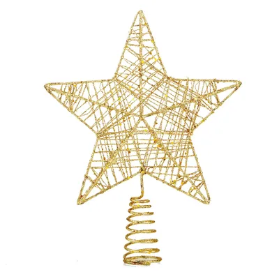 Immagine prodotto di Stella d'oro per l'albero - Coprifuoco per l'albero di Natale Coprifuoco per l'albero di Natale Coprifuoco per l'albero di Natale