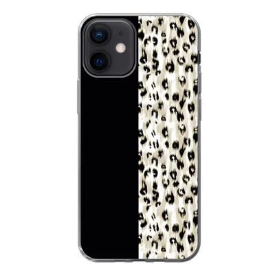Produktbild von MuchoWow® Handyhülle Schutzhülle Hülle für iPhone 12 Pantherdruck - Pelz - Tier Silikon Softcase Handy Hülle - Schutzhülle