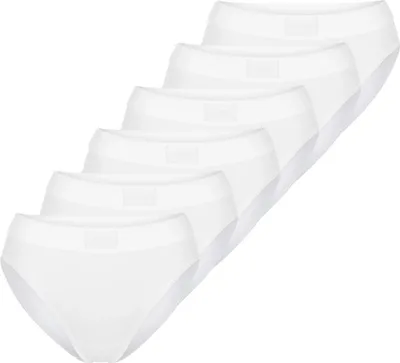Produktbild von sloggi 6er Pack Double Comfort T Tai Slip Hoher Beinausschnitt für perfekten Komfort, Weich und atmungsaktiv für optimale Bewegungsfreiheit, Schlichtes Taillenband für einen sportlichen Look weiß 36