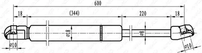 Produktbild von Gasfeder, Koffer-/Laderaum ROVER 200, 25 11/95-