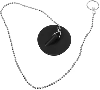 Productafbeelding van 40 mm afvoerstoppen – Badkuipstoppen met ketting – Universeel – Rubber – 40 cm lange ketting – 1 afvoerstoppen – Afvoerstoppen – Stoppen – Sanitairstoppen – CHPN
