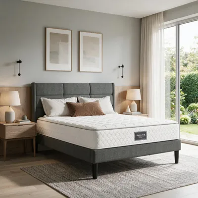 Produktbild von INONEFT Matratze 90x200 cm, 25 cm Höhe, Taschenfederkernmatratze H3, 7-Zonen-Kaltschaummatratze, Komfortschaum, orthopädischer Komfort
