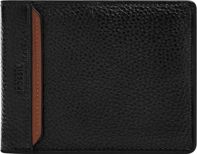 Image de FOSSIL porte-monnaie Huntington Bifold With Flip ID Black noir