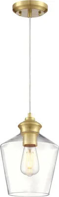 Zdjęcie produktu dla Westinghouse Ramsey, Elastyczny montaż, Mosiądz, Mosiądz, Champagne brass, Stożek, Jadalnia, Kuchnia