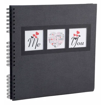 Image de Exacompta 16215E Album photo à spirales ME & YOU 32x32 cm 60 pages noir