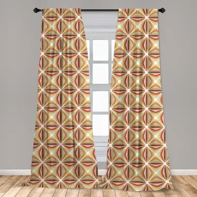 Obrázok produktu pre Abakuhaus, záclony, farebné a geometrické vzory, sada pozostávajúca z 2 kusov, 150 x 175 cm