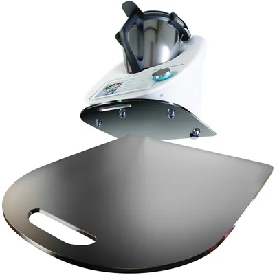 Gleitplatte für Thermomix TM6/TM5, schwarz, Acrylglas, 5 Gleiter