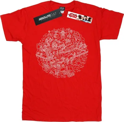 Produktbild von Star Wars - "Death Star" T-Shirt für Herren BI46202 (3XL) (Rot)